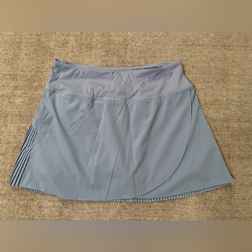 Dusty blue pleated tennis skirt